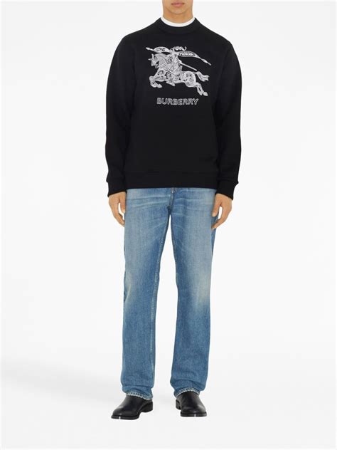 burberry embroidered cotton sweatshirt|Burberry burberrys towelling sweatshirt.